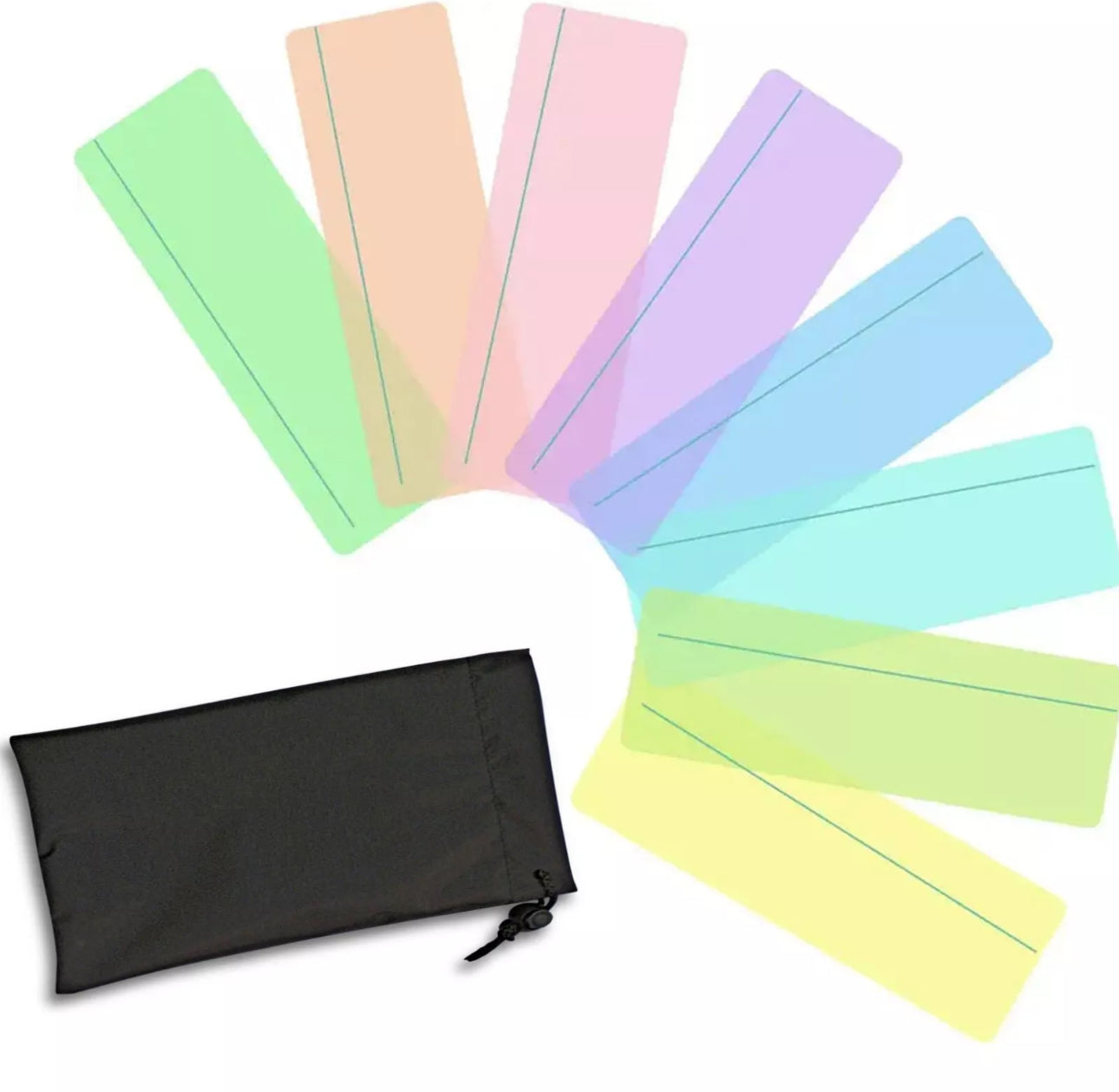8pc Coloured Overlays For Dyslexia Support