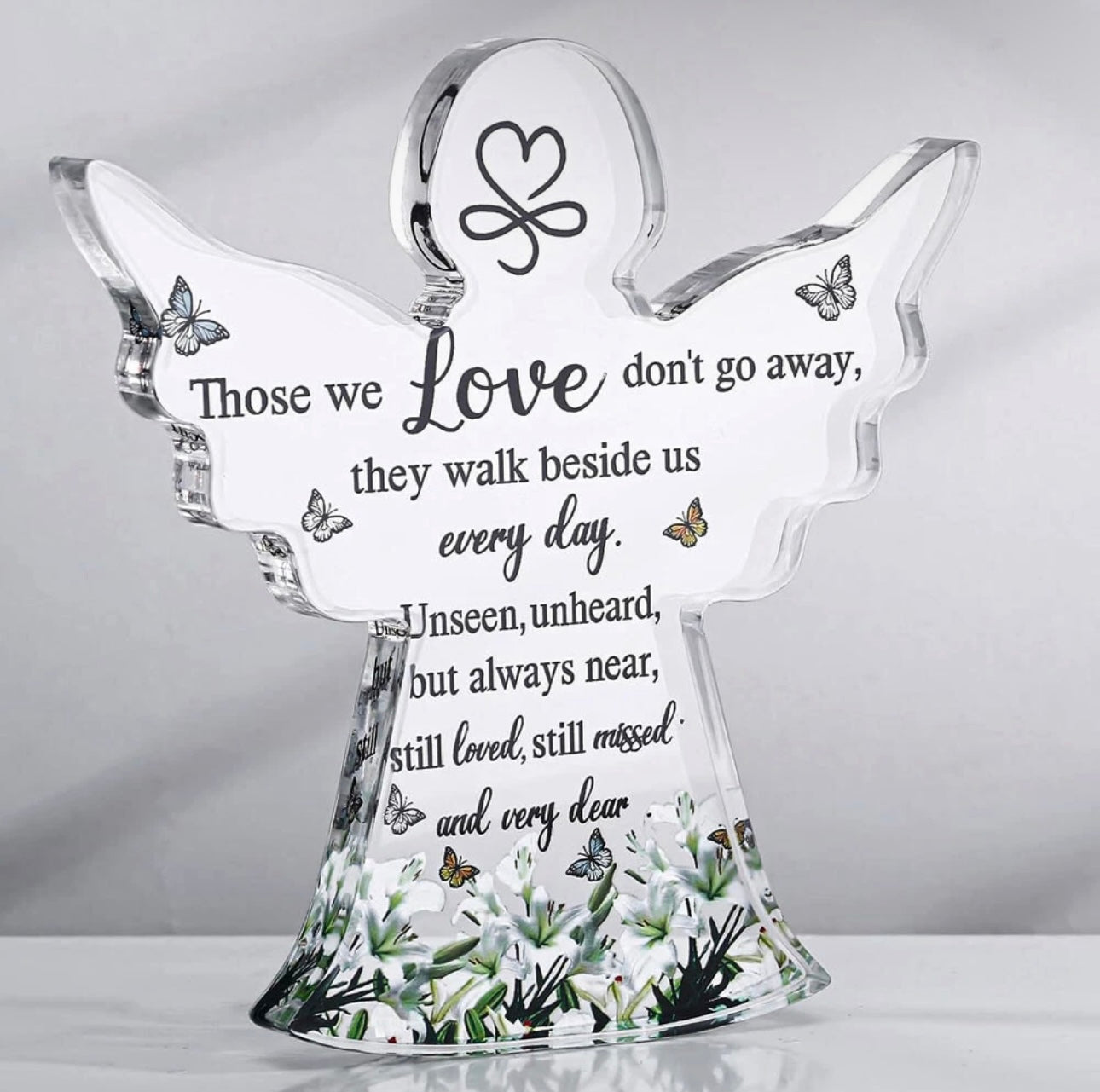 Acrylic Angel Memorial Plaque