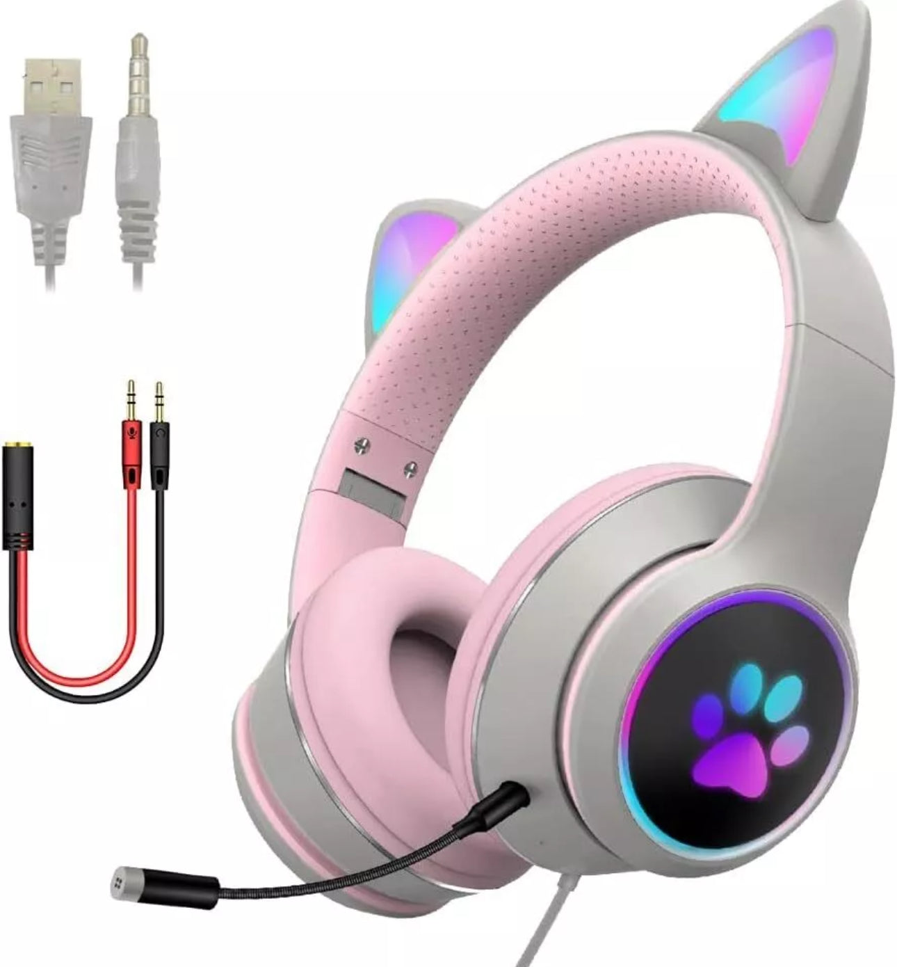 Cat Eared Gaming Headset