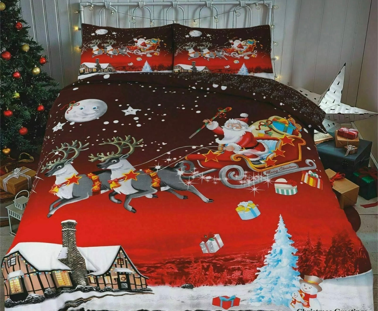Christmas Greetings DOUBLE Duvet Set