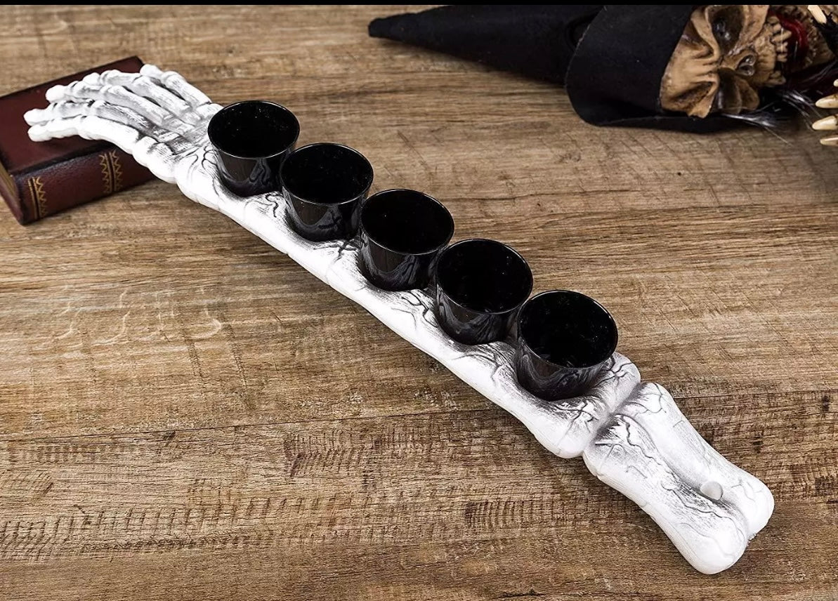 Skeleton Arm Shot Glass Holder