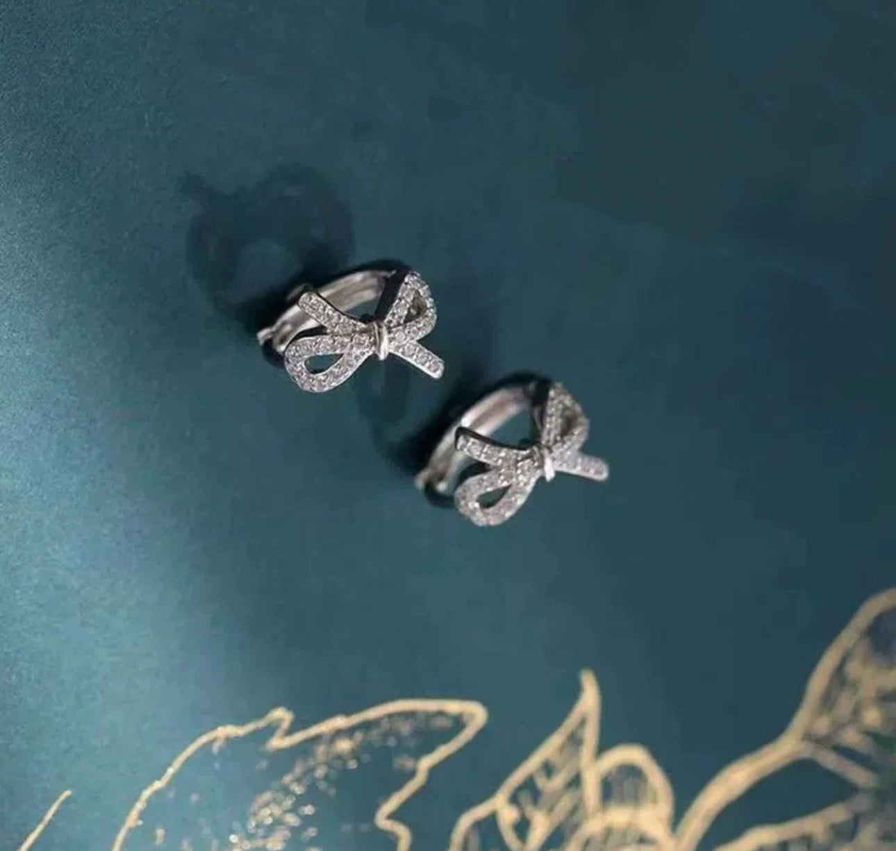 Silver Bow Knot Earrings