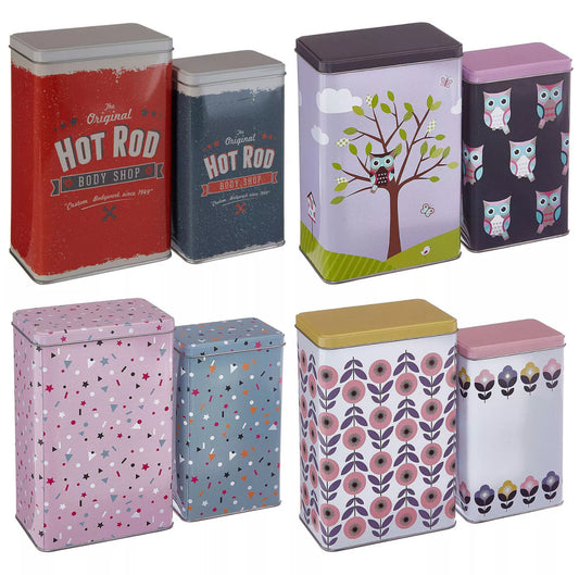 2pc Retro Storage Canisters