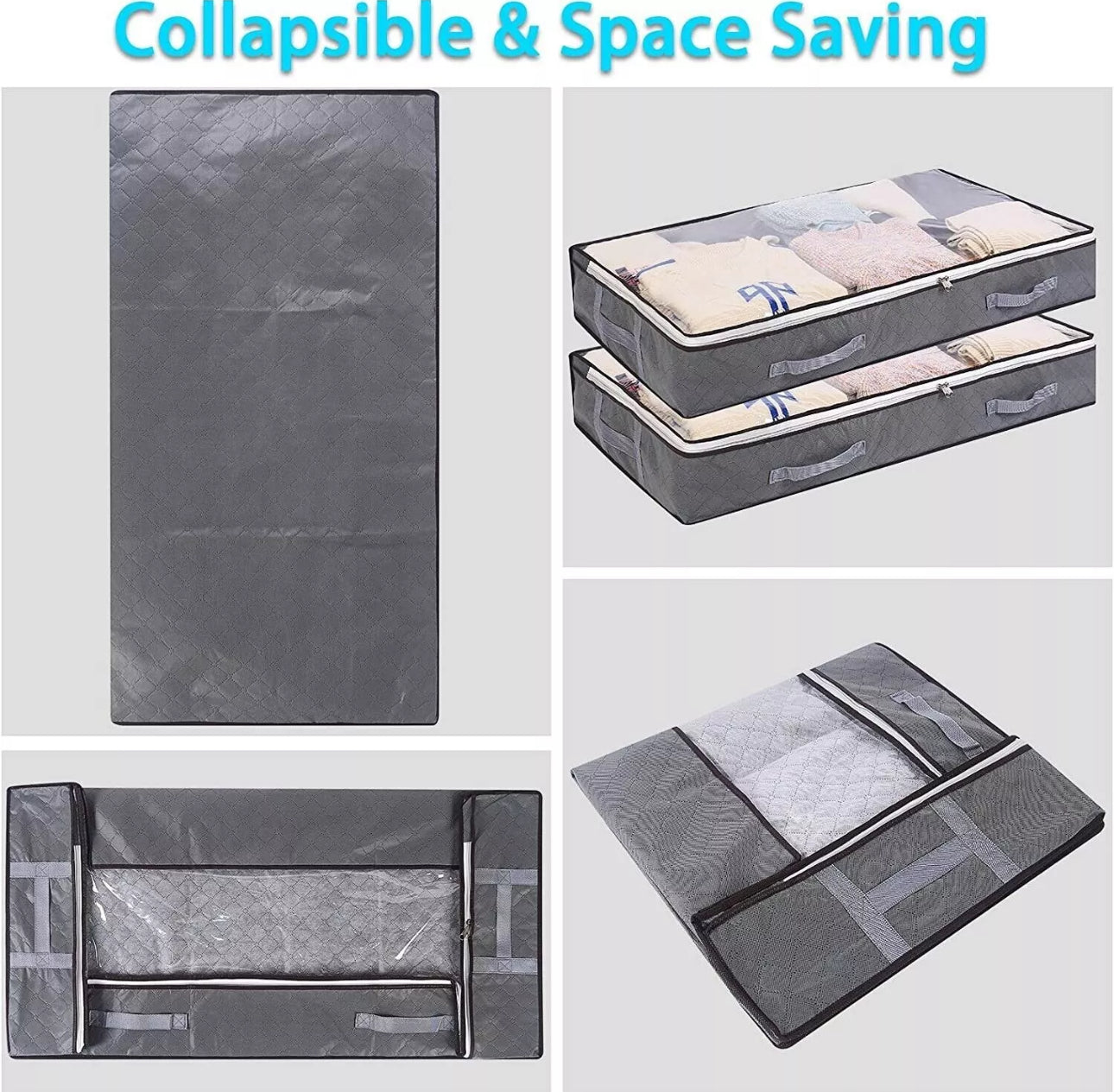 2x Under Bed Storage Bags