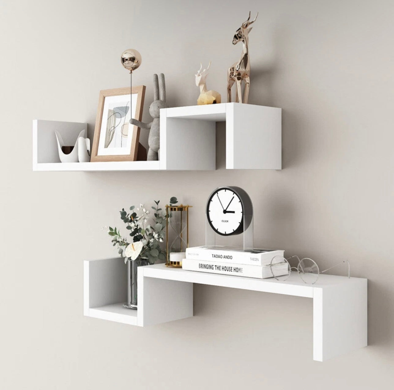 2pc Modern Floating Shelves