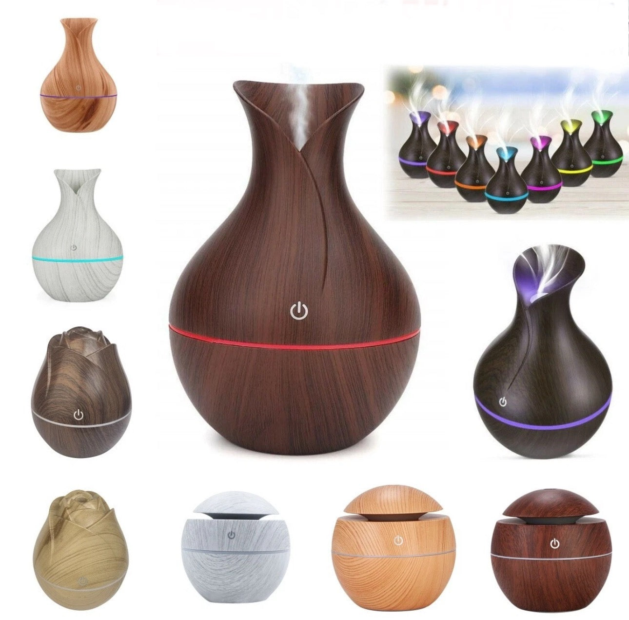 Various LED Essential Oils Diffusers