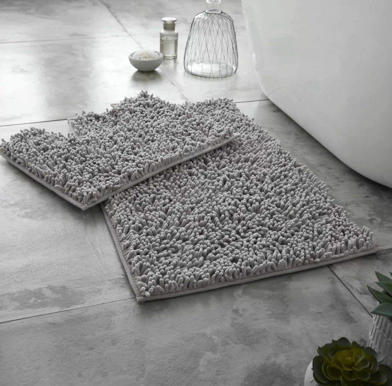 2pc Loop Bath Mat Set