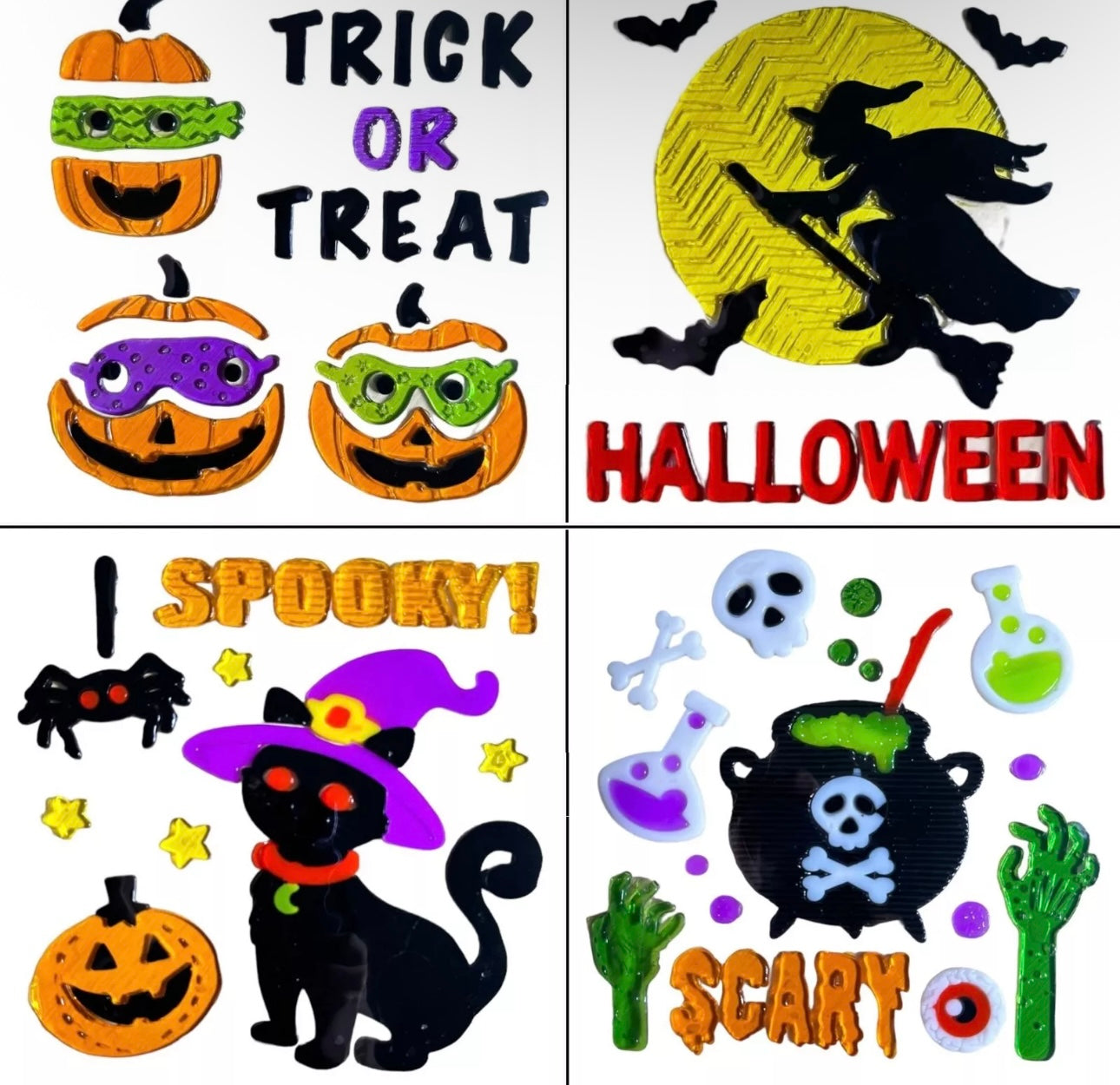 Spooky Halloween Gel Stickers