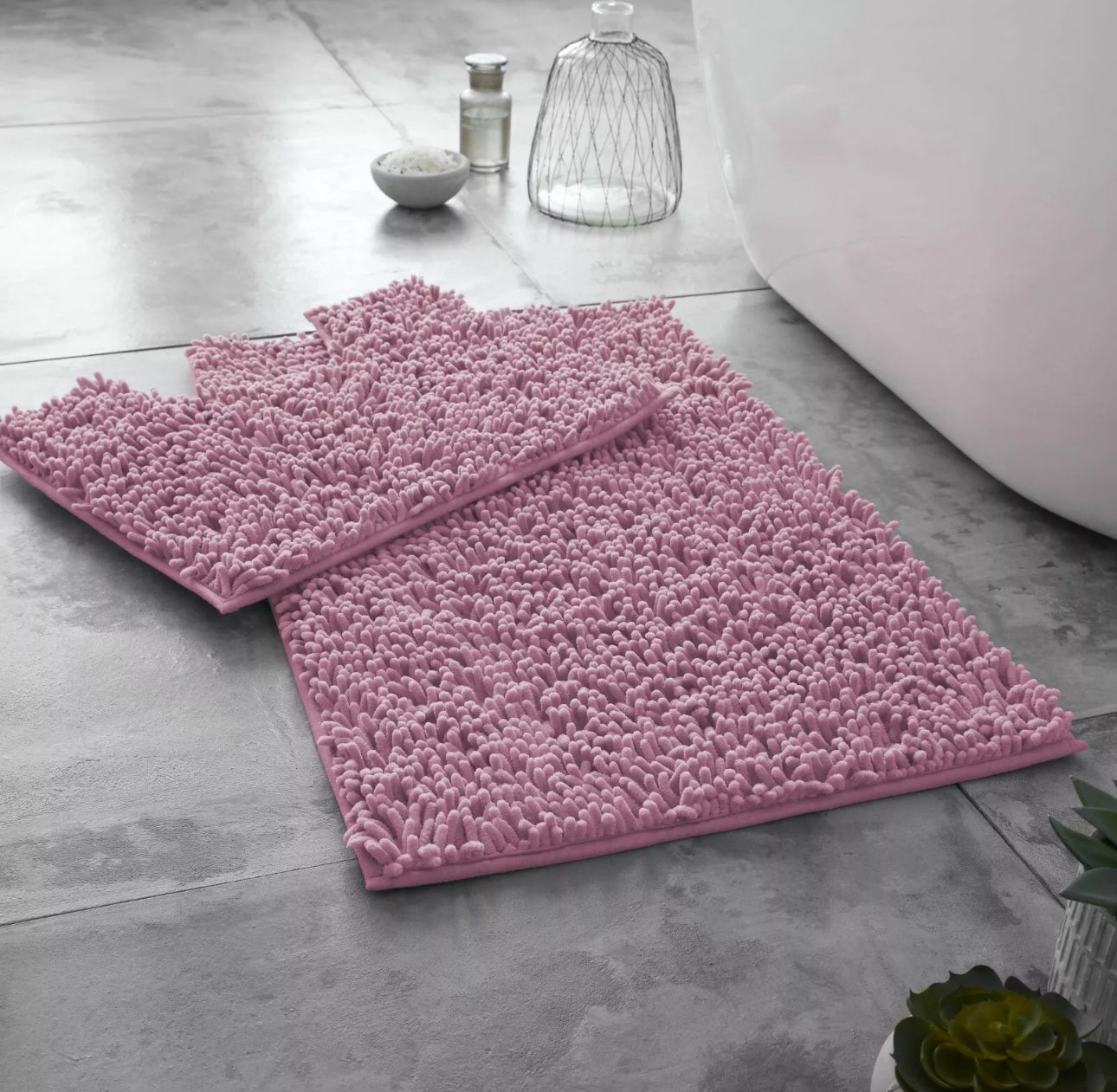 2pc Loop Bath Mat Set