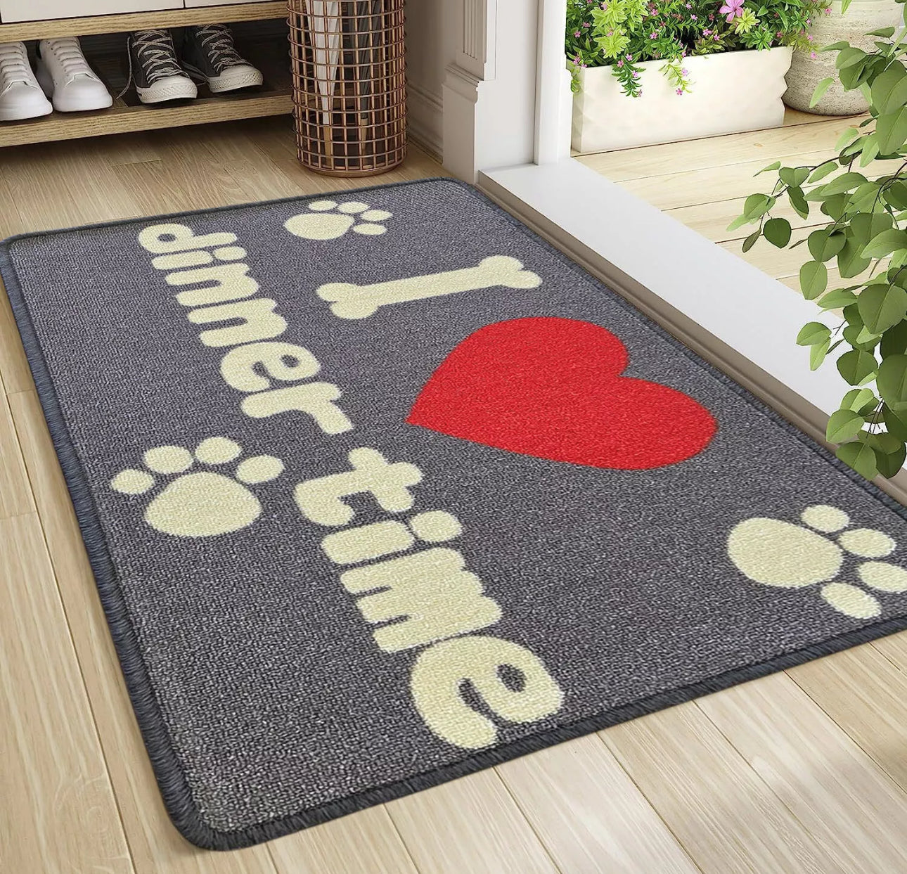 Dog Paw Print Doorway Rug