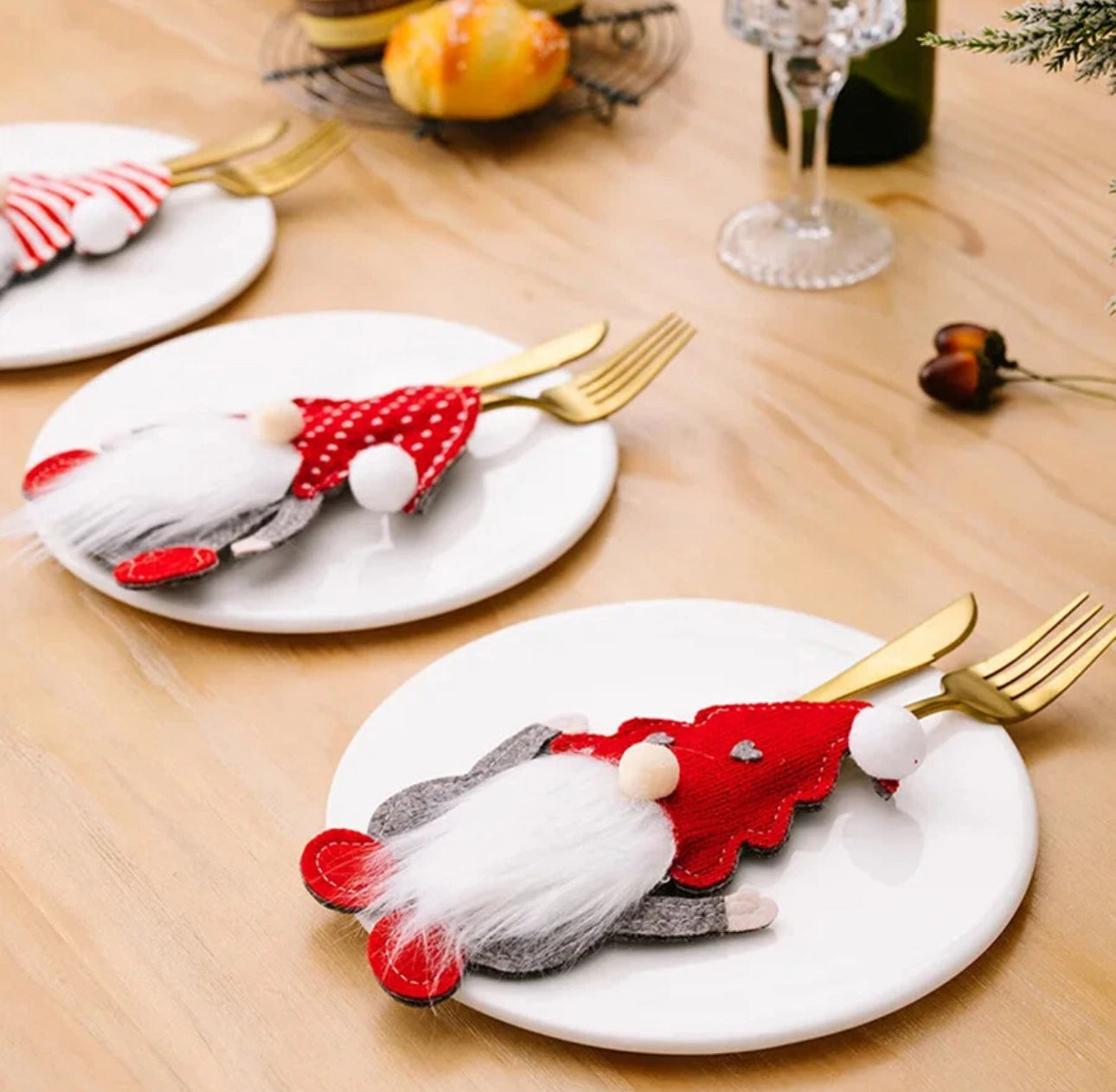 Christmas Gonk Cutlery Holder
