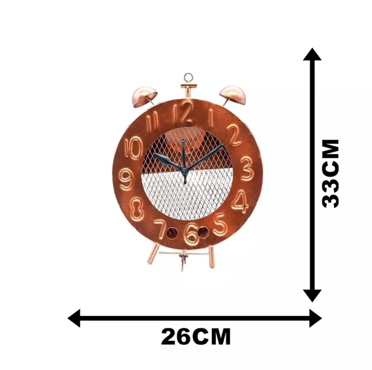 Copper Effect Novelty Clock Bird Feeder