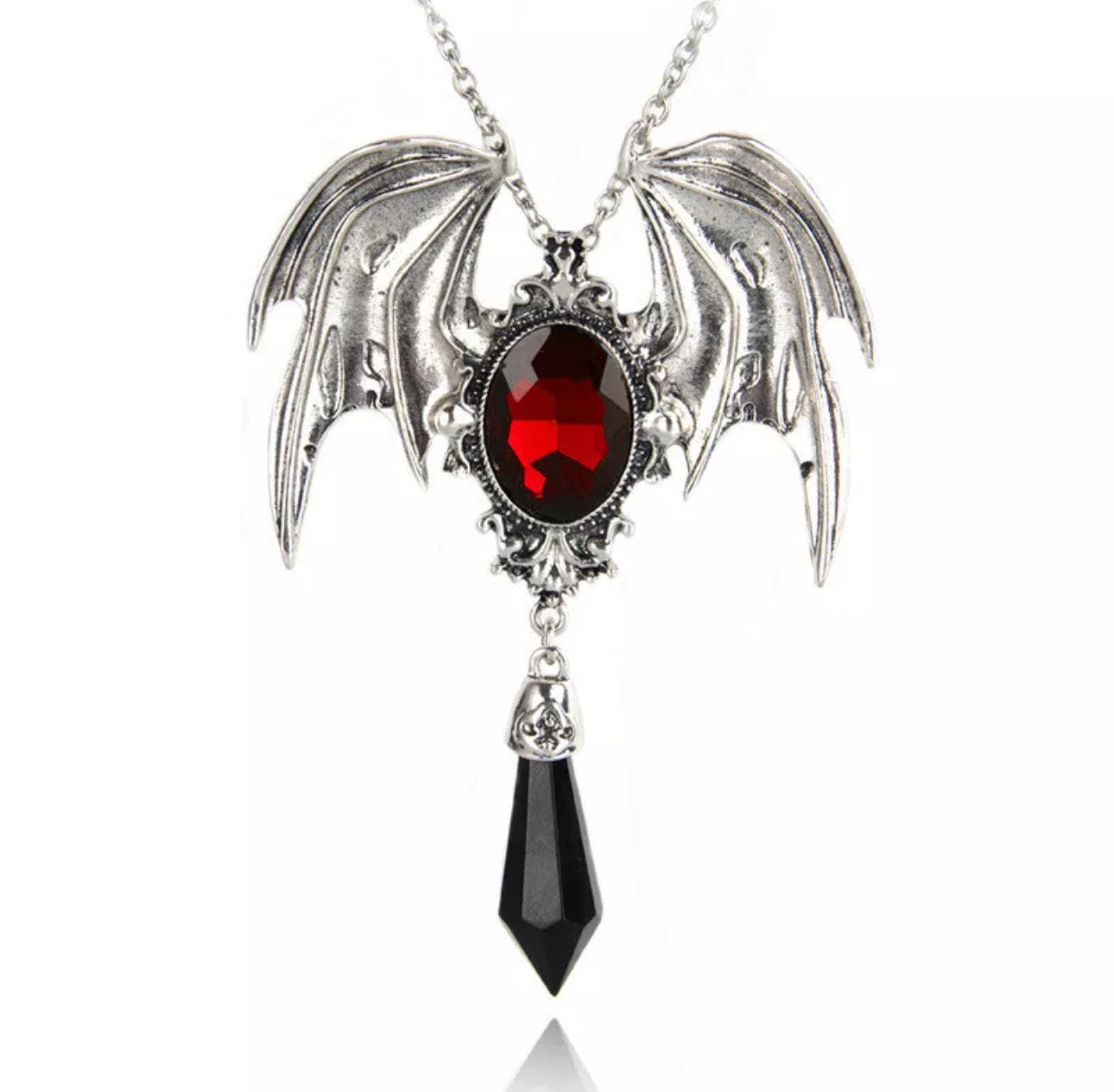 Gothic Vampire Red Teardrop Necklace