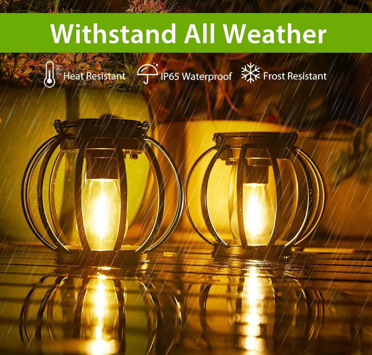 2pc Round Solar Lights