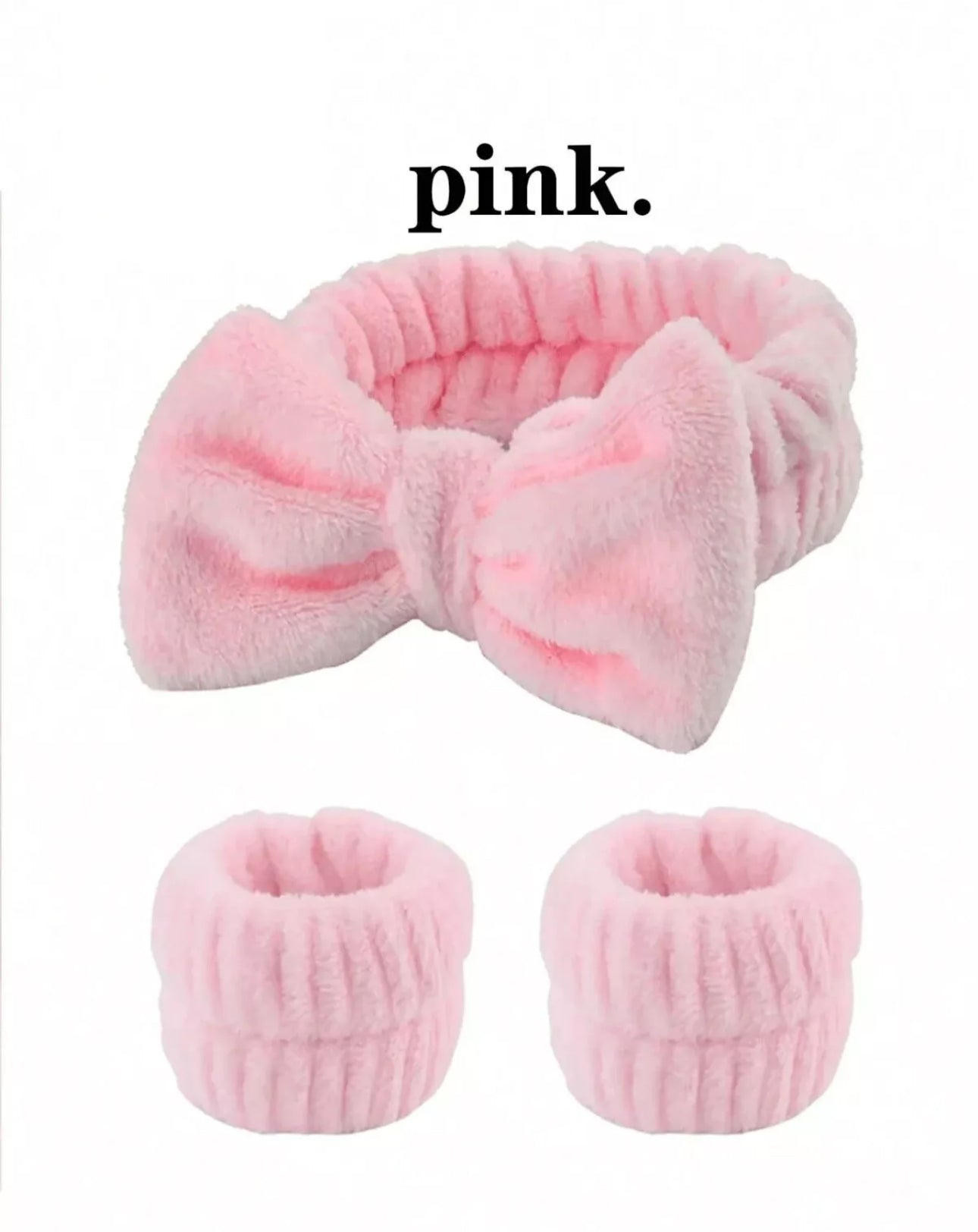 3pcs Spa Headband/ Wristband Face Wash Set