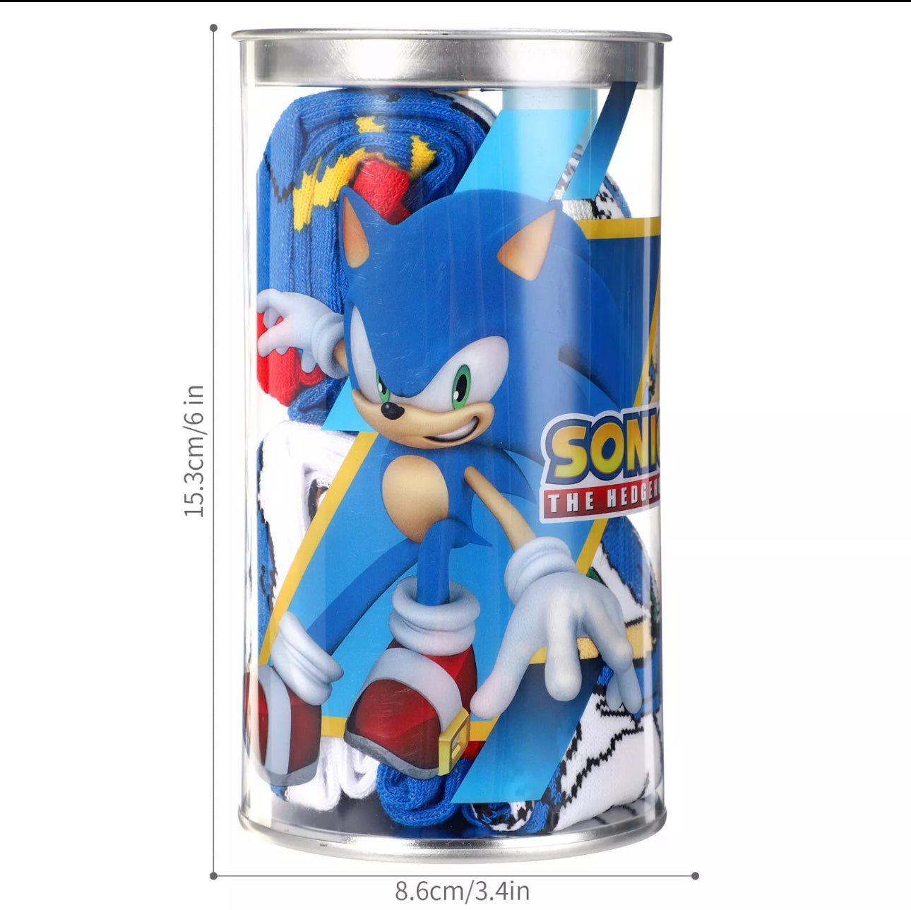 Blue Hedgehog 4 Pairs Socks Inside Money Bank