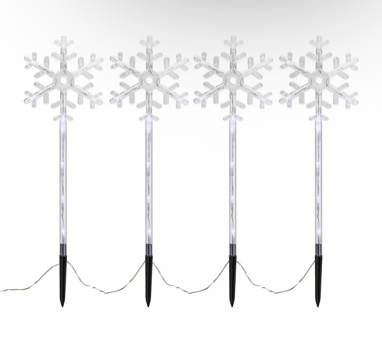 4pc Snowflake LED Path Lights