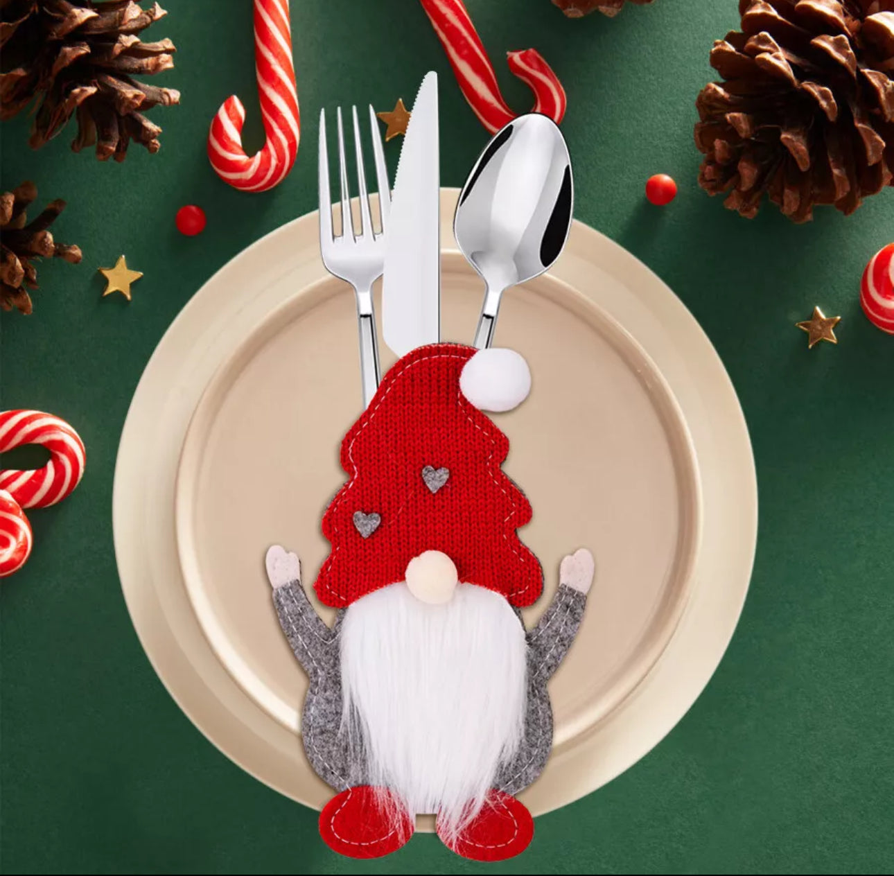 Christmas Gonk Cutlery Holder