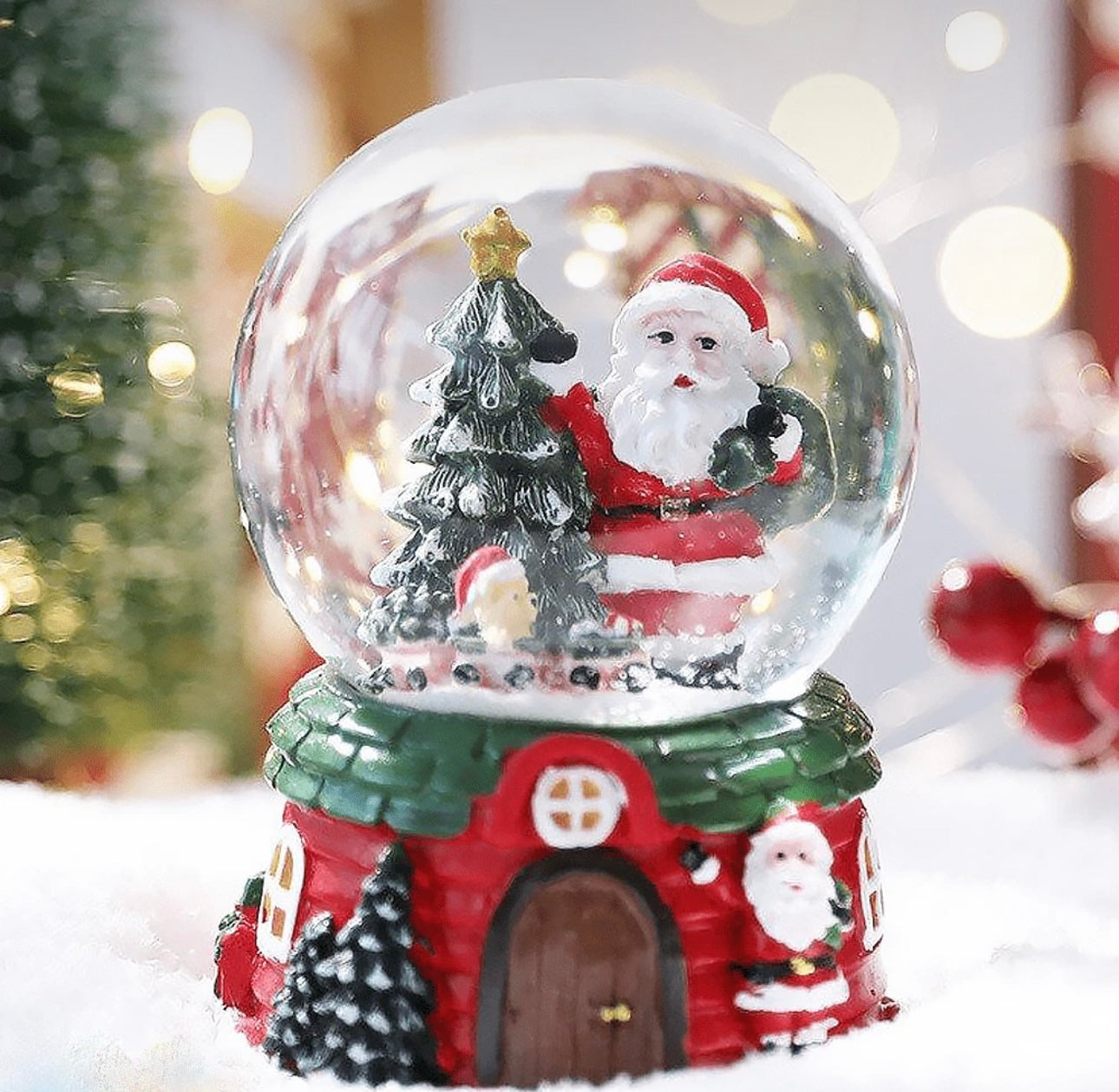 Musical LED Santa Snow Globe