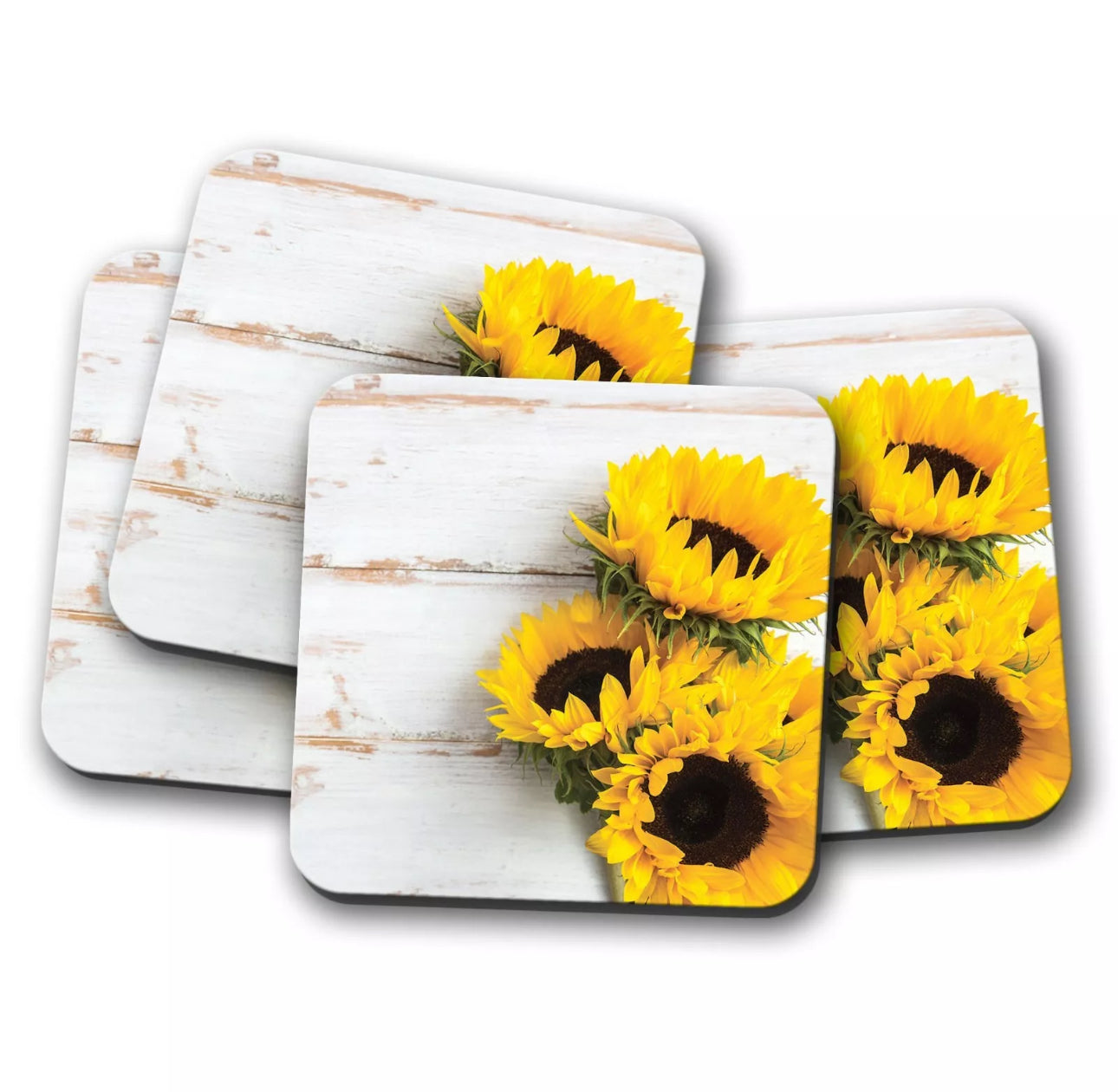 Rustic Sunflower Coasters