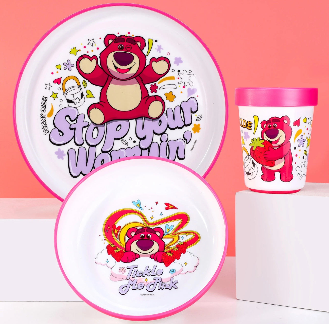 3pcs Hug Bear Dinnerware Set