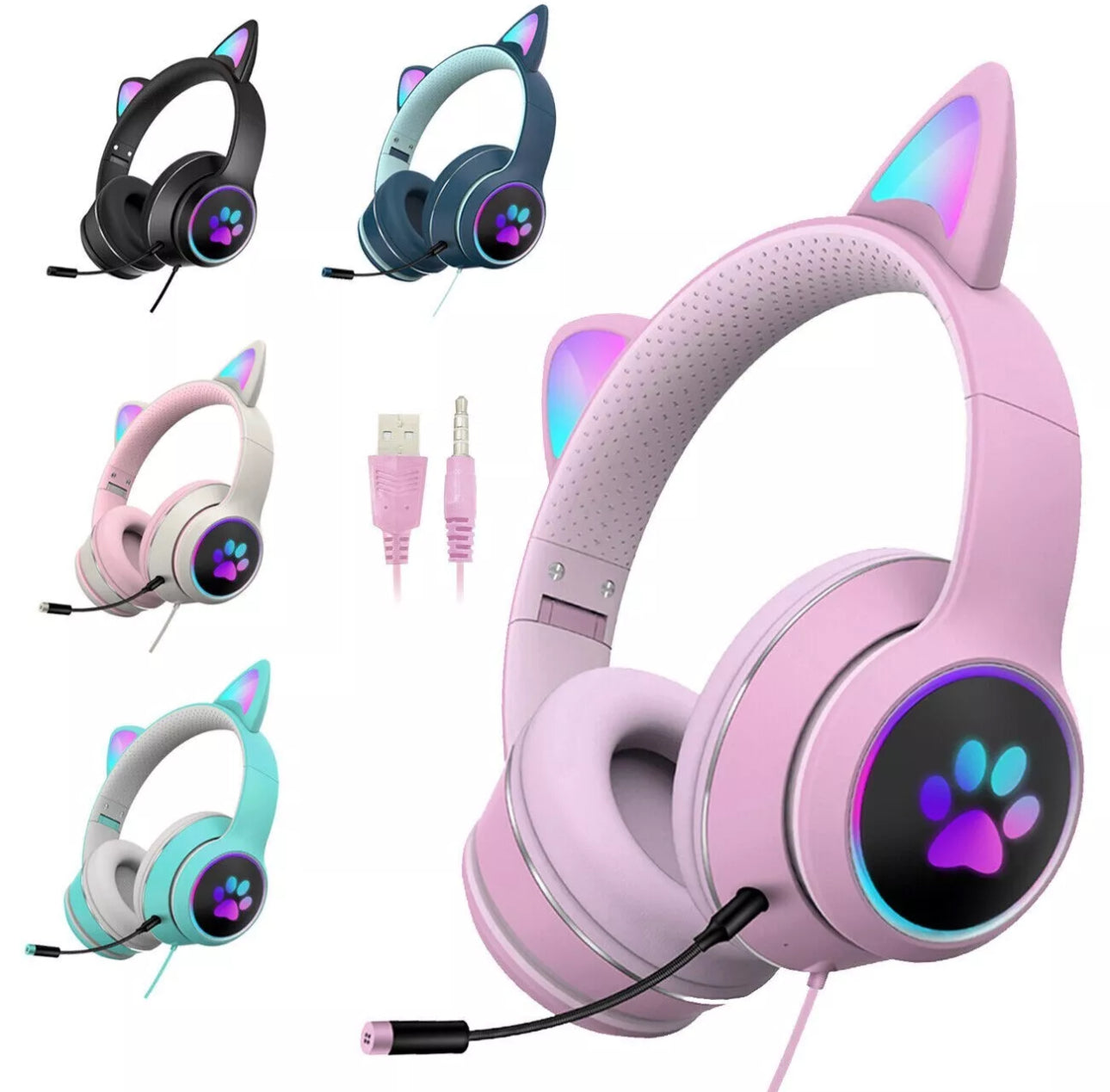 Cat Eared Gaming Headset