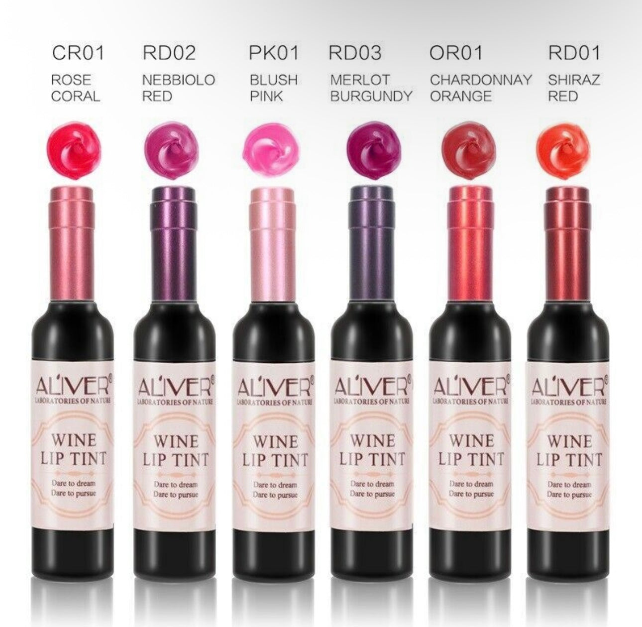 6pc Wine Lip Tint Gloss