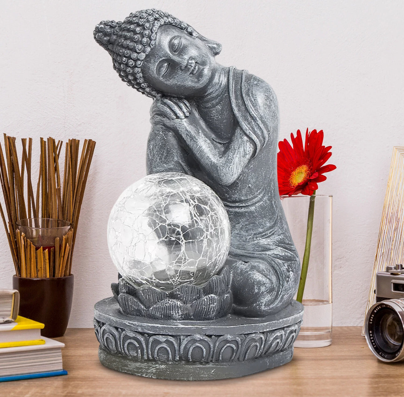 Solar Powered Buddha Statue