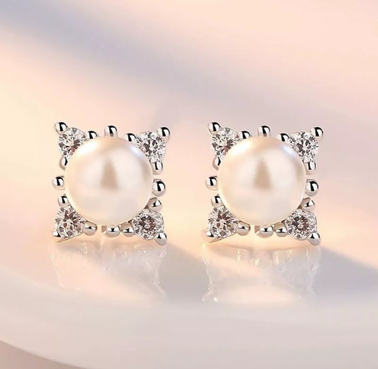 Square Pearl Earrings