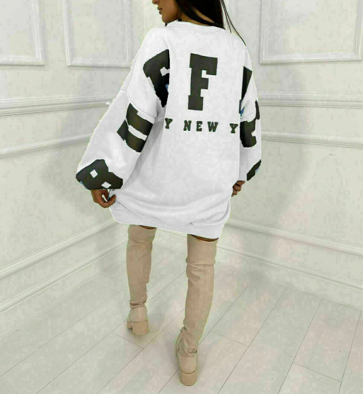 Oversized Buffalo Slogan Jumper