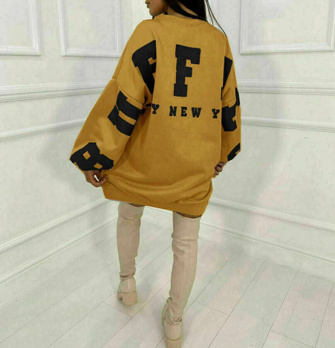 Oversized Buffalo Slogan Jumper