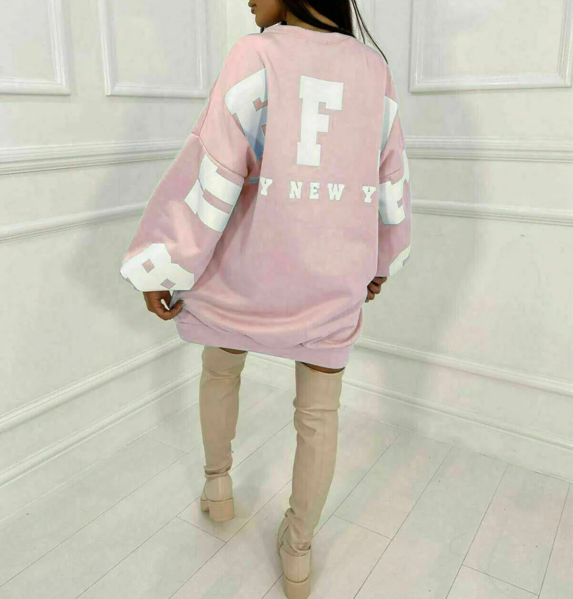 Oversized Buffalo Slogan Jumper