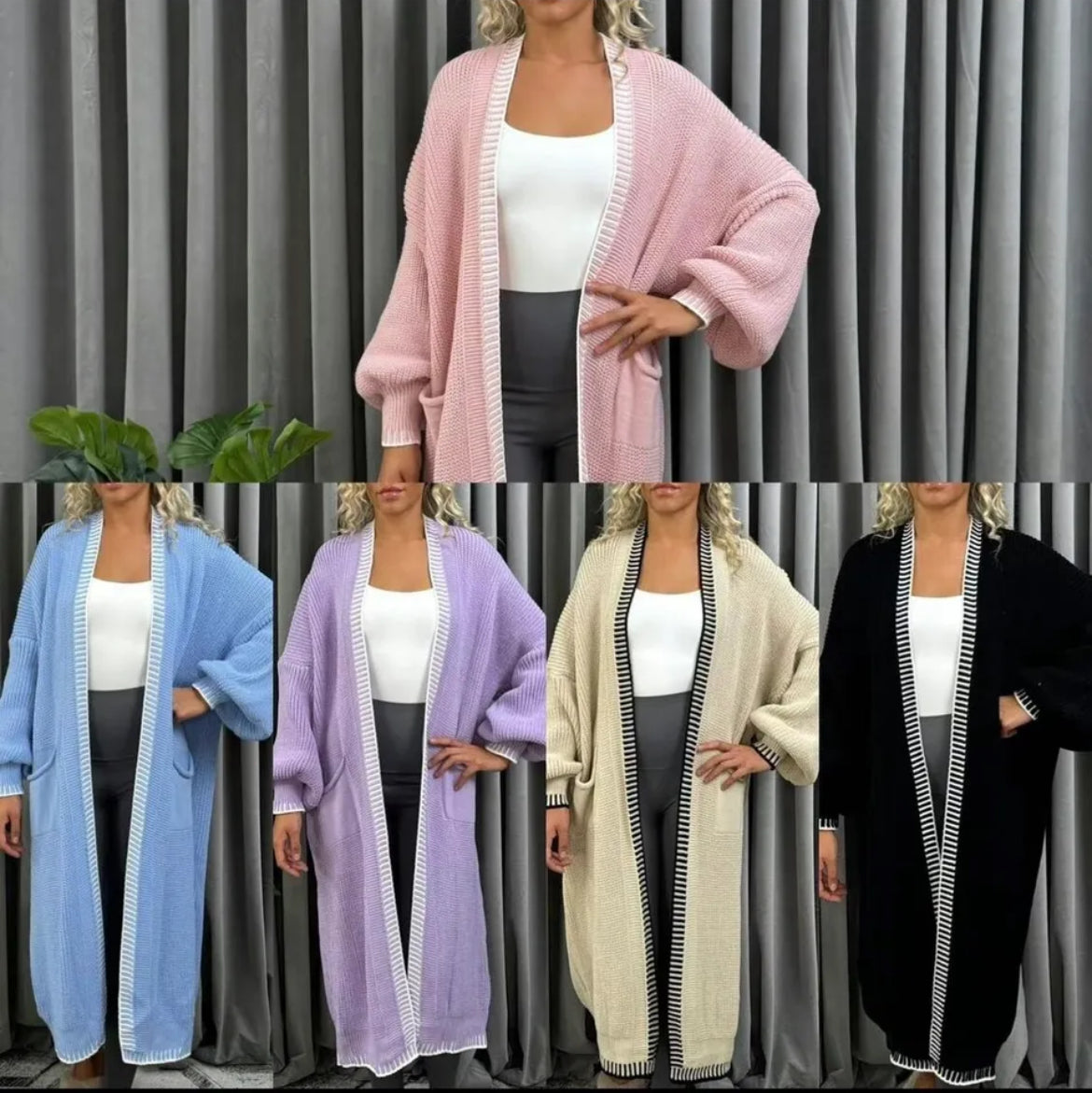 Women’s Long Balloon Sleeve Cardigan