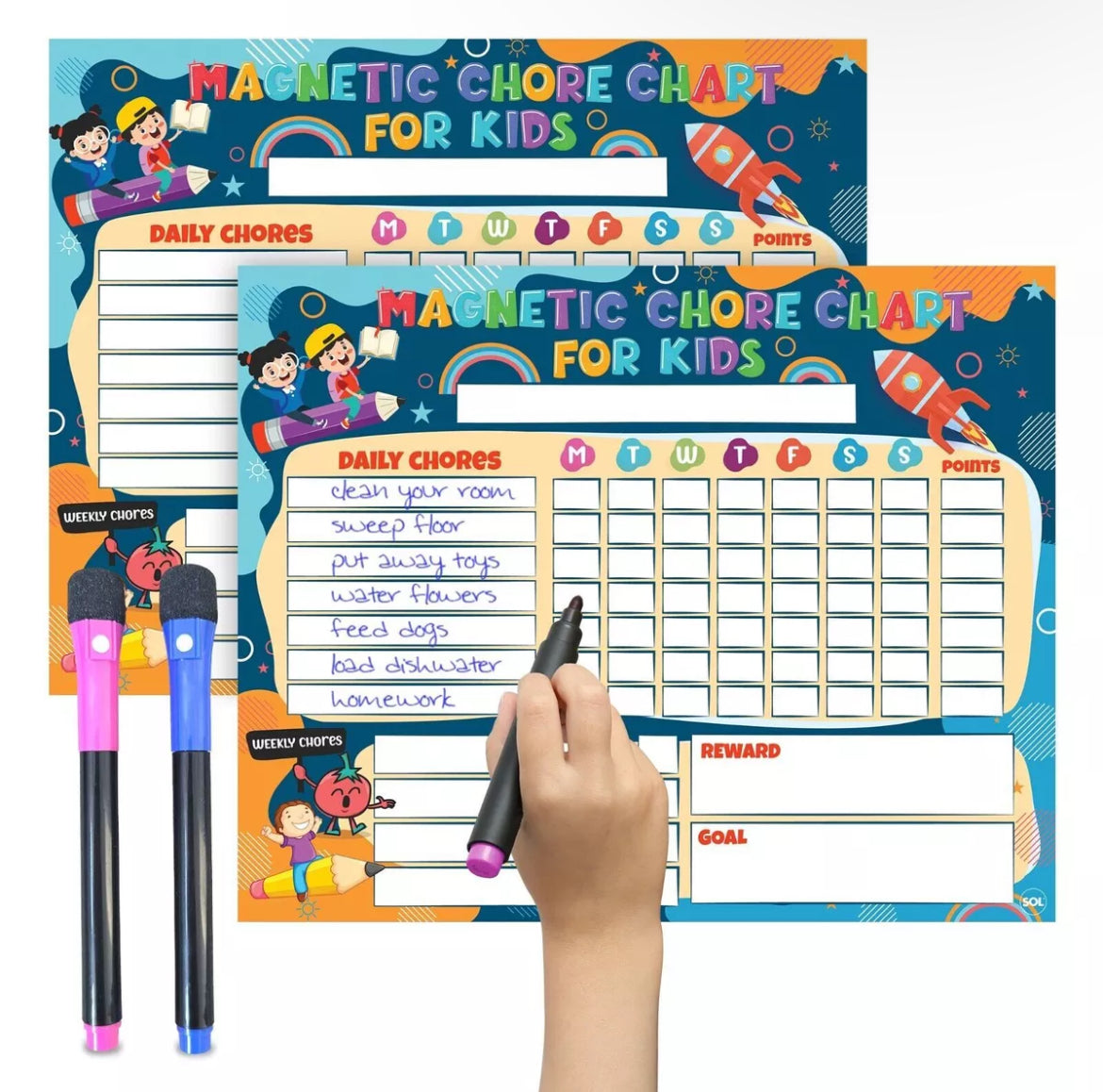 Pack Of 2 Magnetic Reward Charts