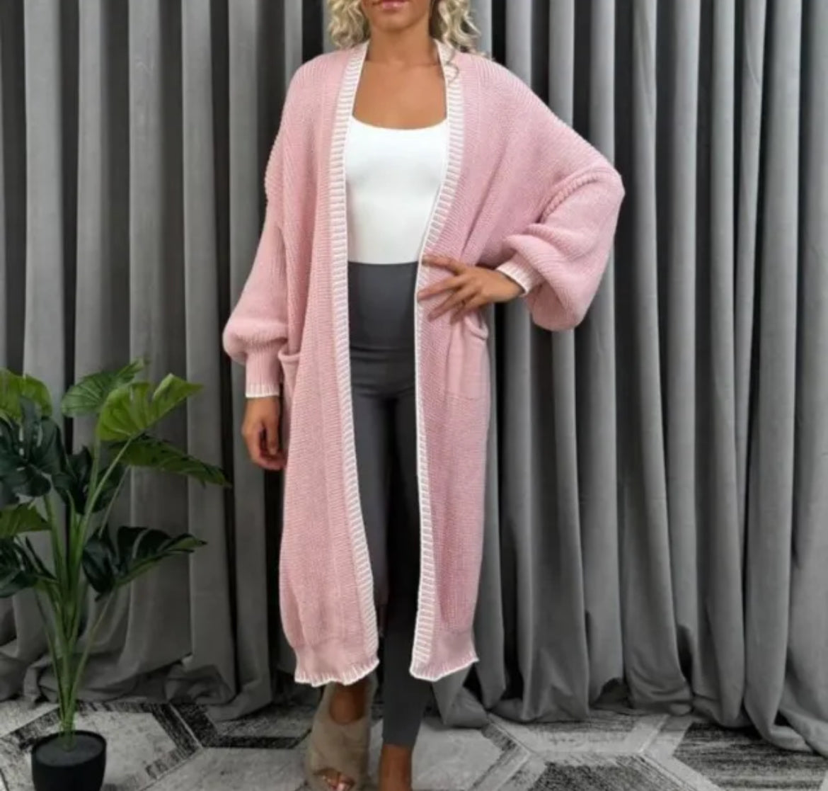 Women’s Long Balloon Sleeve Cardigan