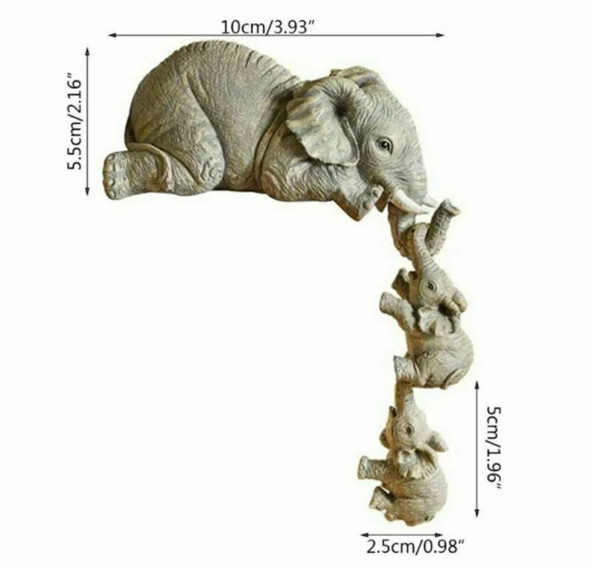 3 Piece Elephant Shelf Sitters