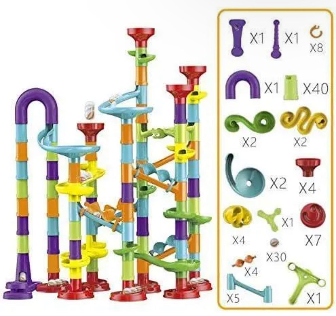 113 Piece Marble Run Play Set