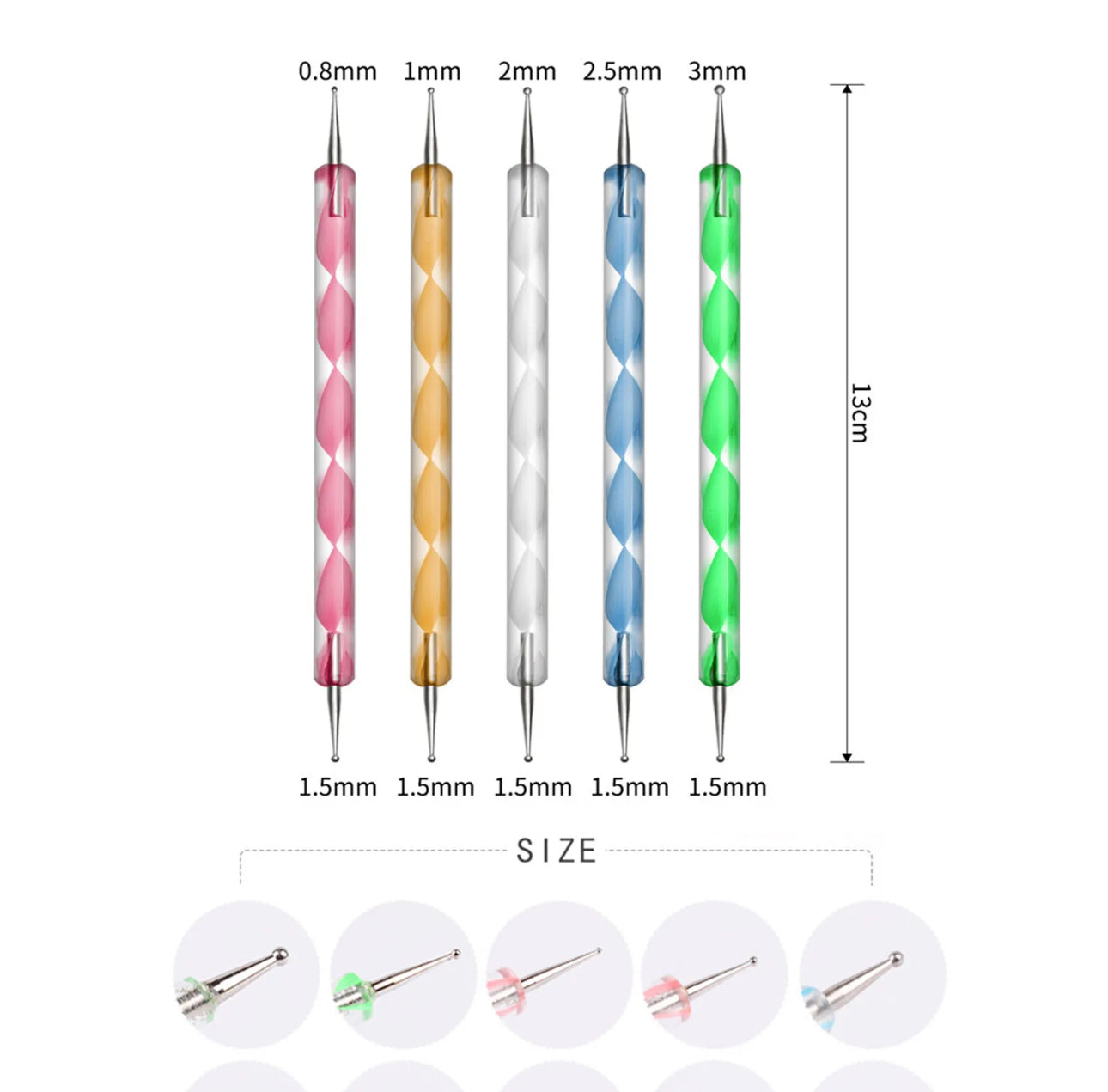 5pcs Nail Art Dotting Tools