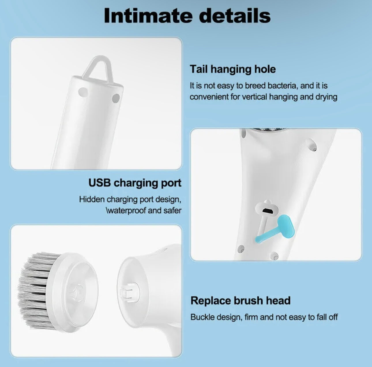 5-in-1 Rechargeable Scrubbing Brush