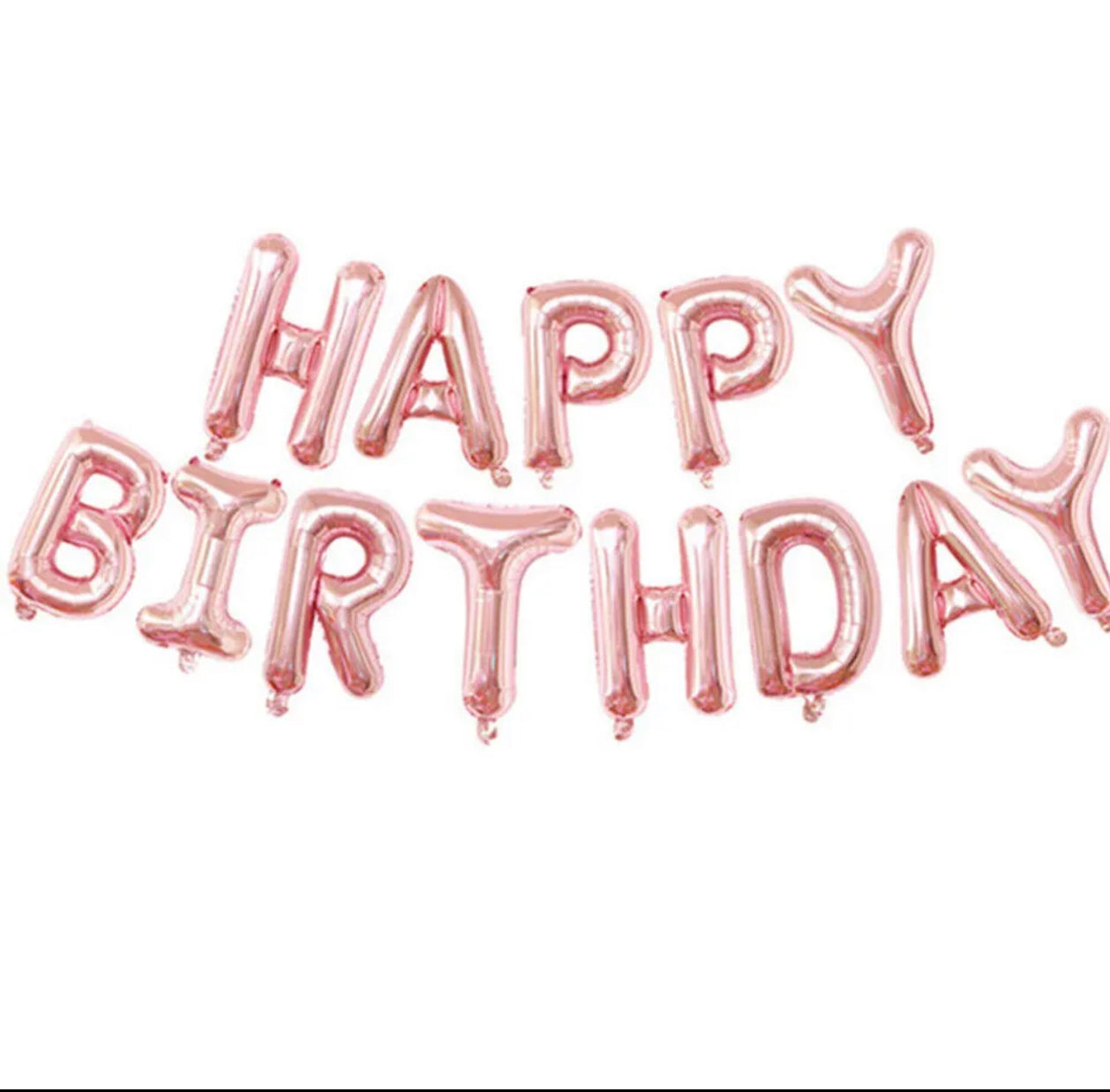 Rose Gold birthday balloon banner