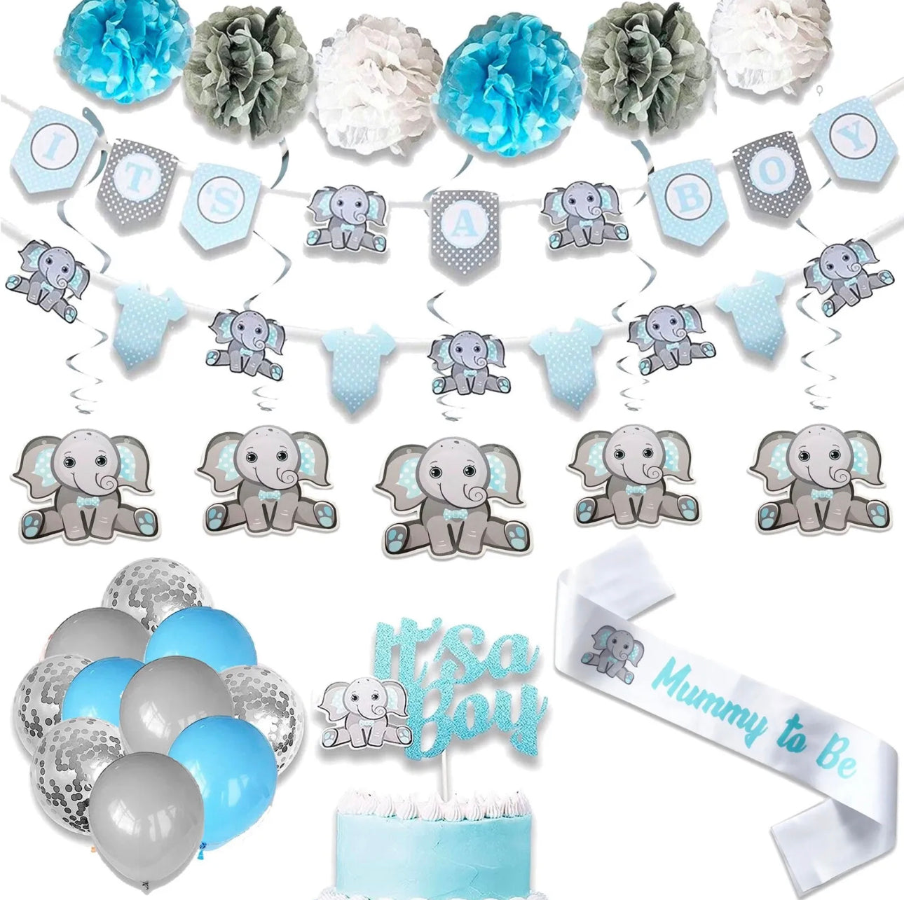 Baby elephant fashion baby shower theme