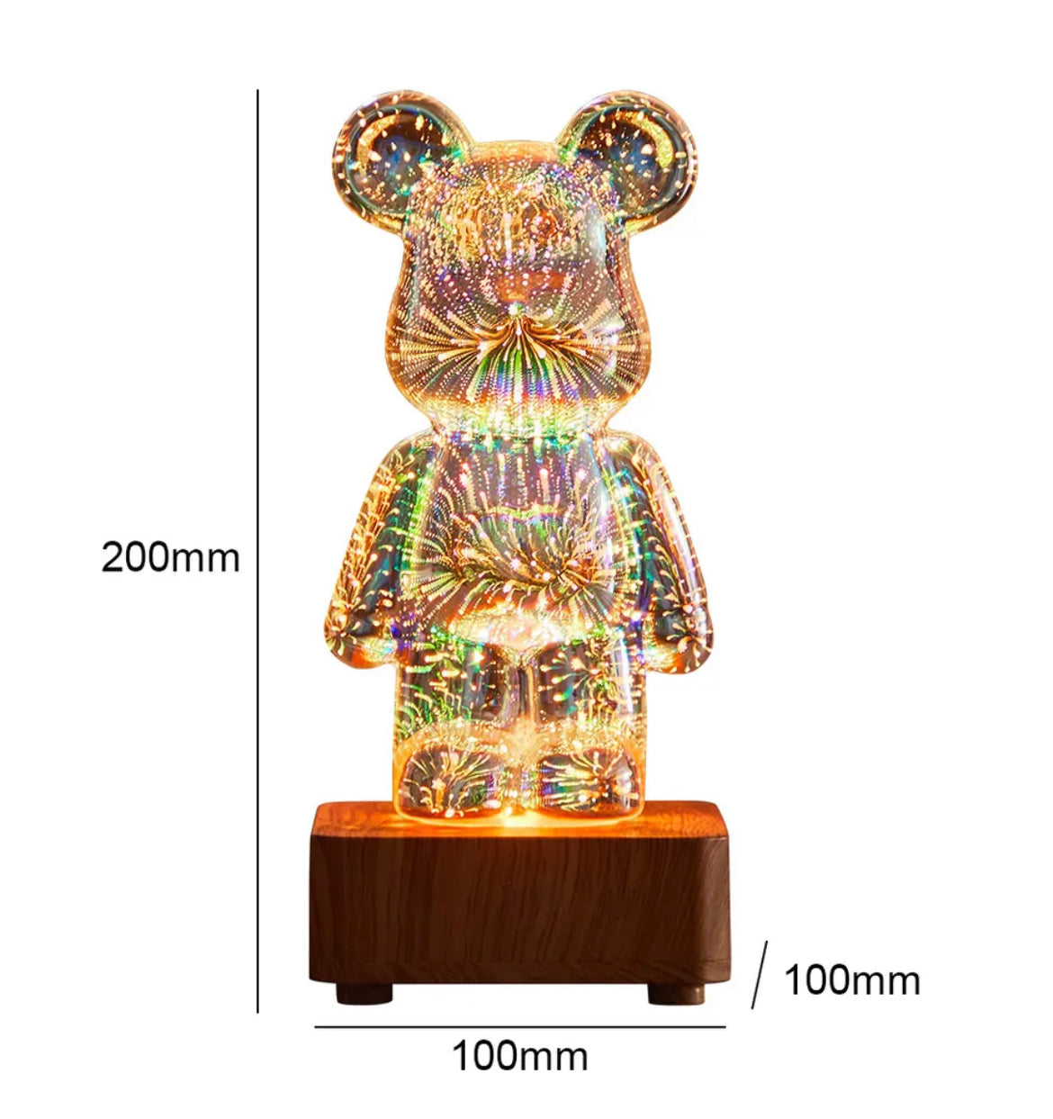 3D Firework Bear Nightlight