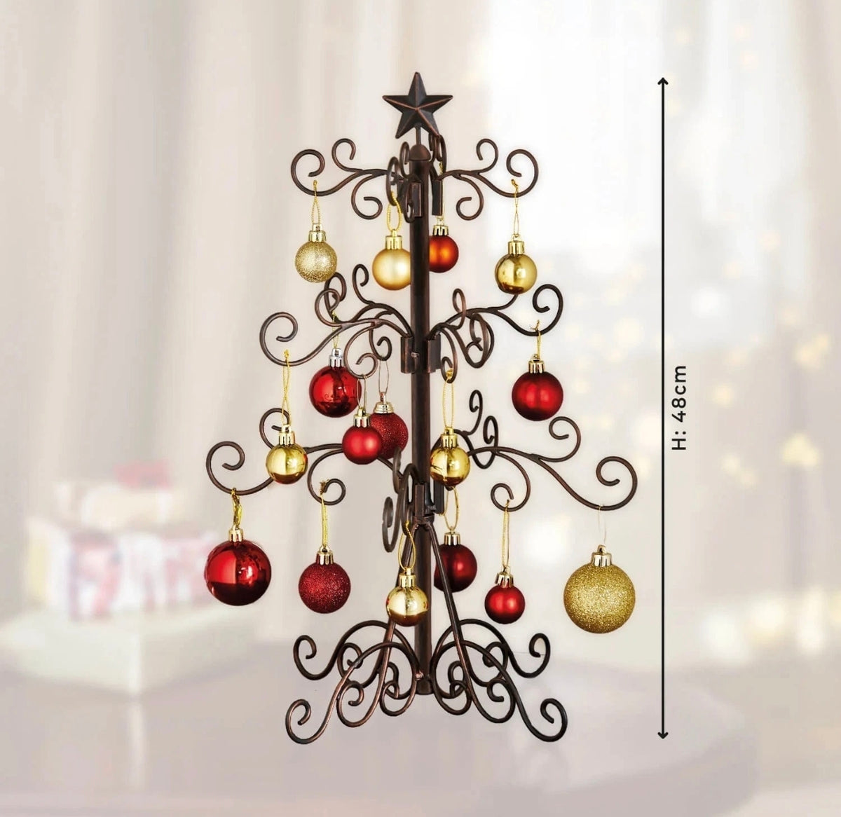 Unique Metal Tabletop Christmas Tree