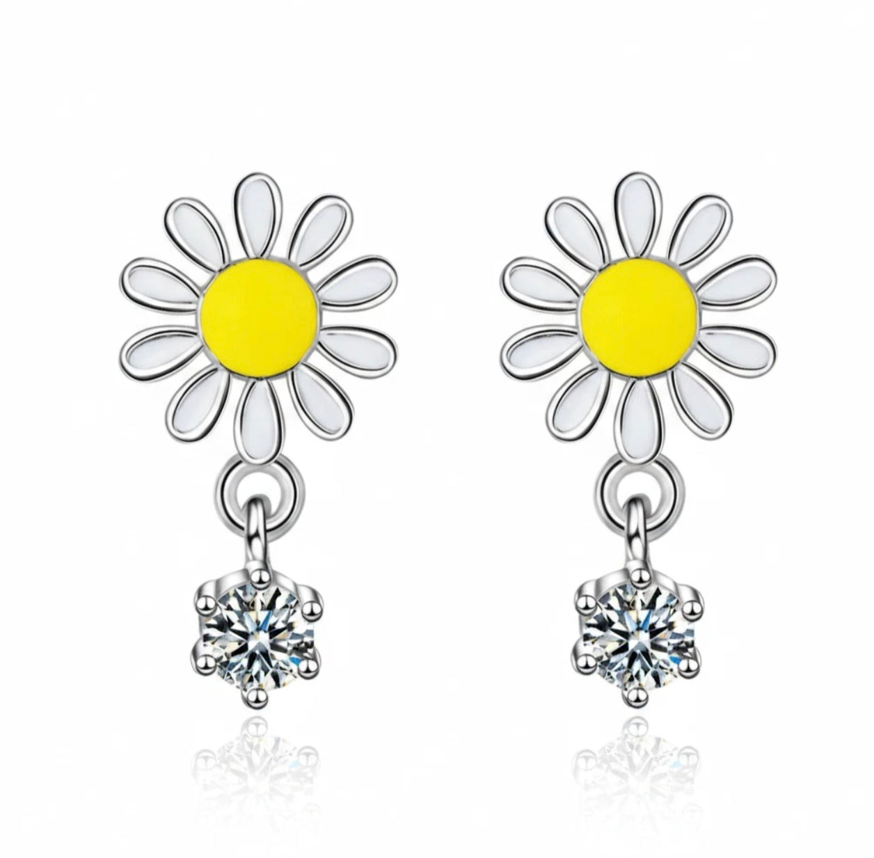 Daisy Crystal Drop Earrings
