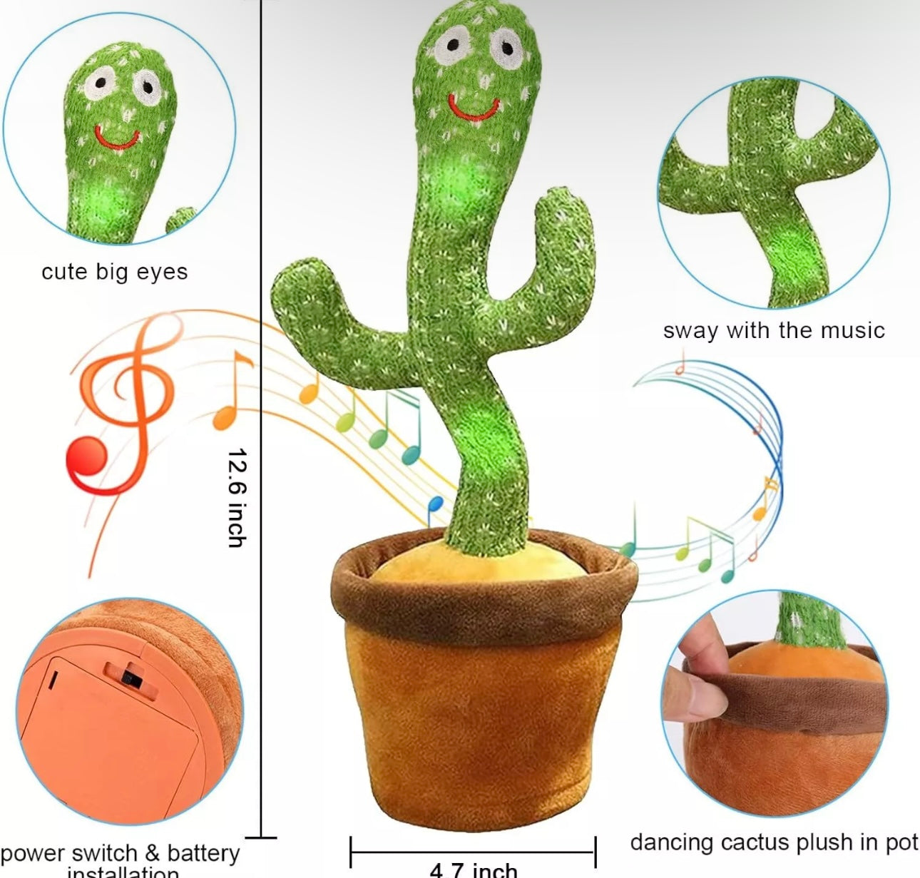 Singing/ Dancing Cactus Plush