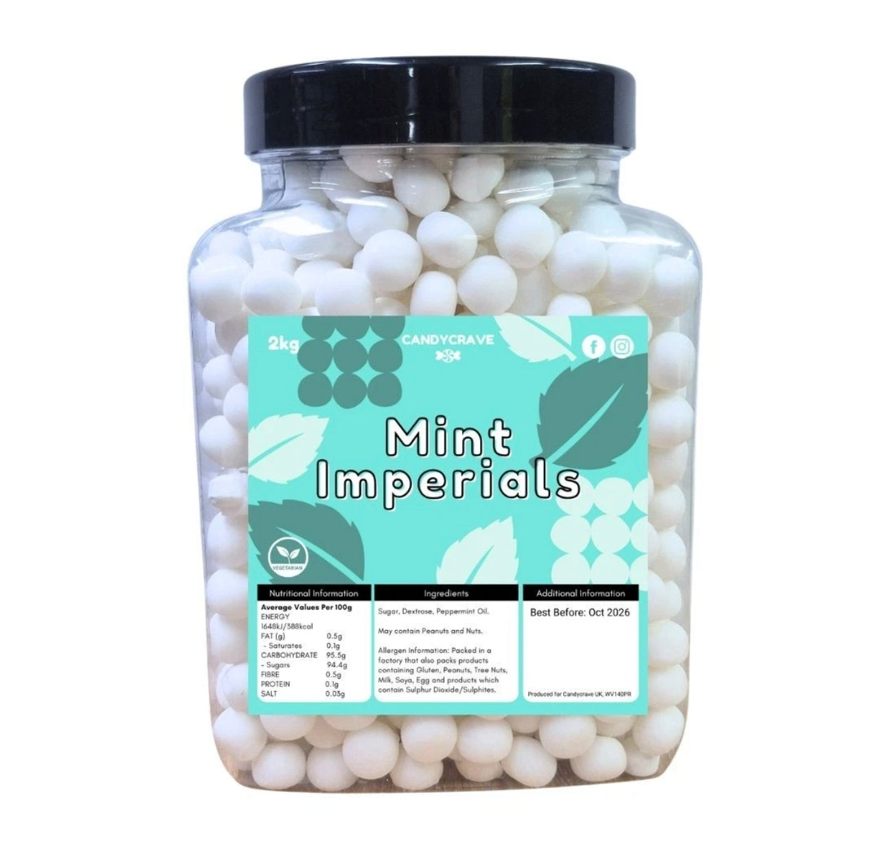 2kg Tub Of Mint Imperials