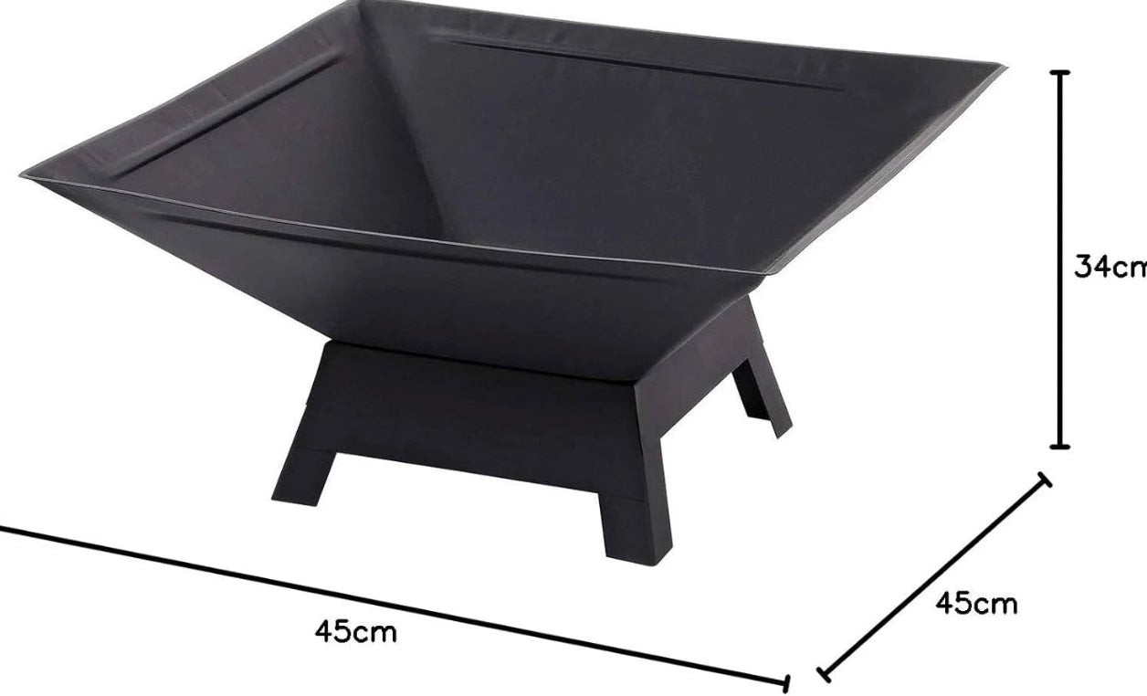 Square Fire Pit BBQ Grill