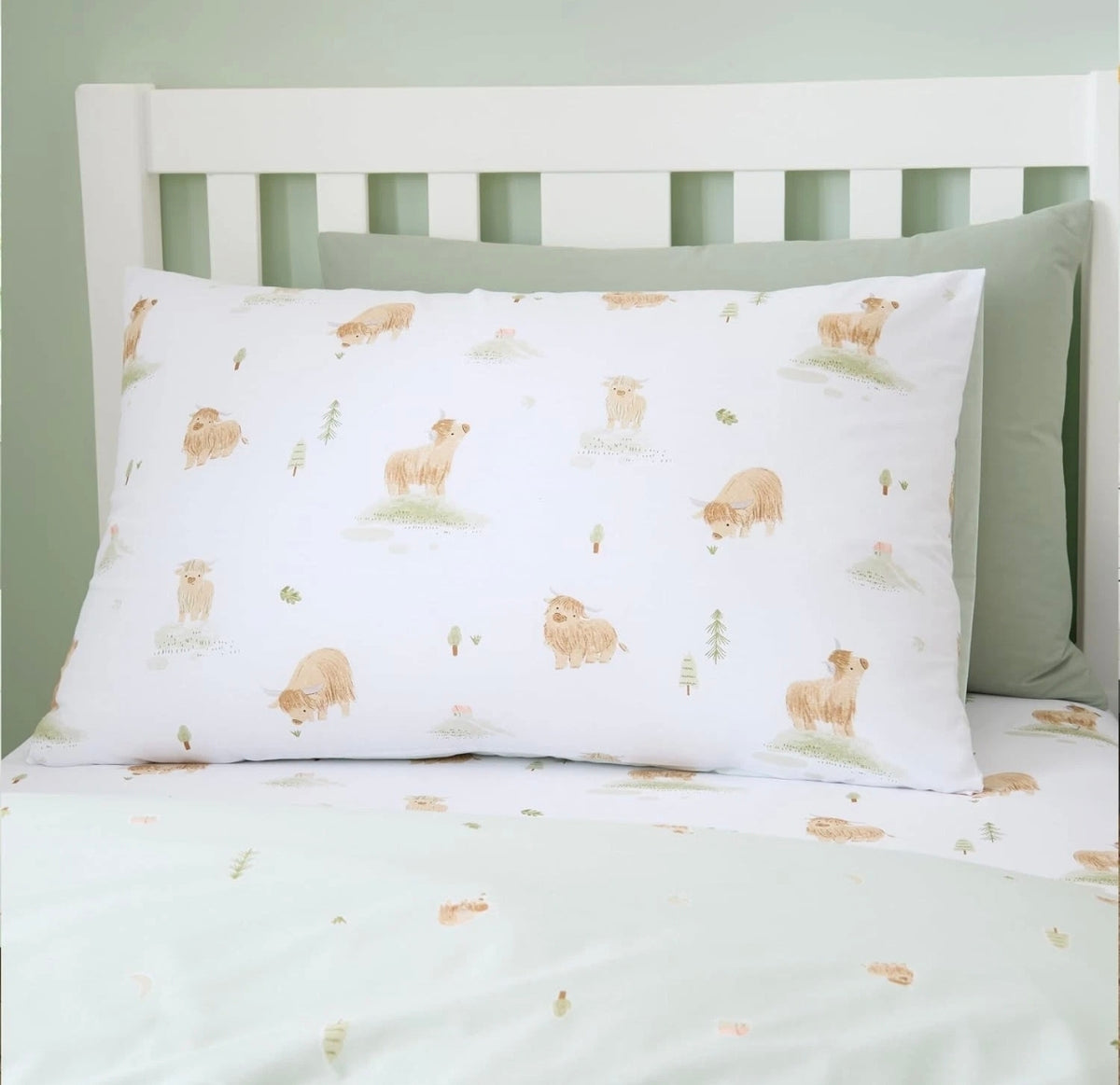 Reversible Highland Cow Single Duvet set