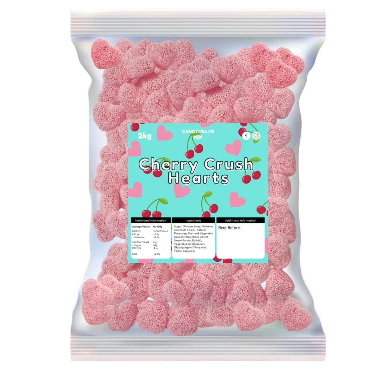 2kg Cherry Crush Hearts