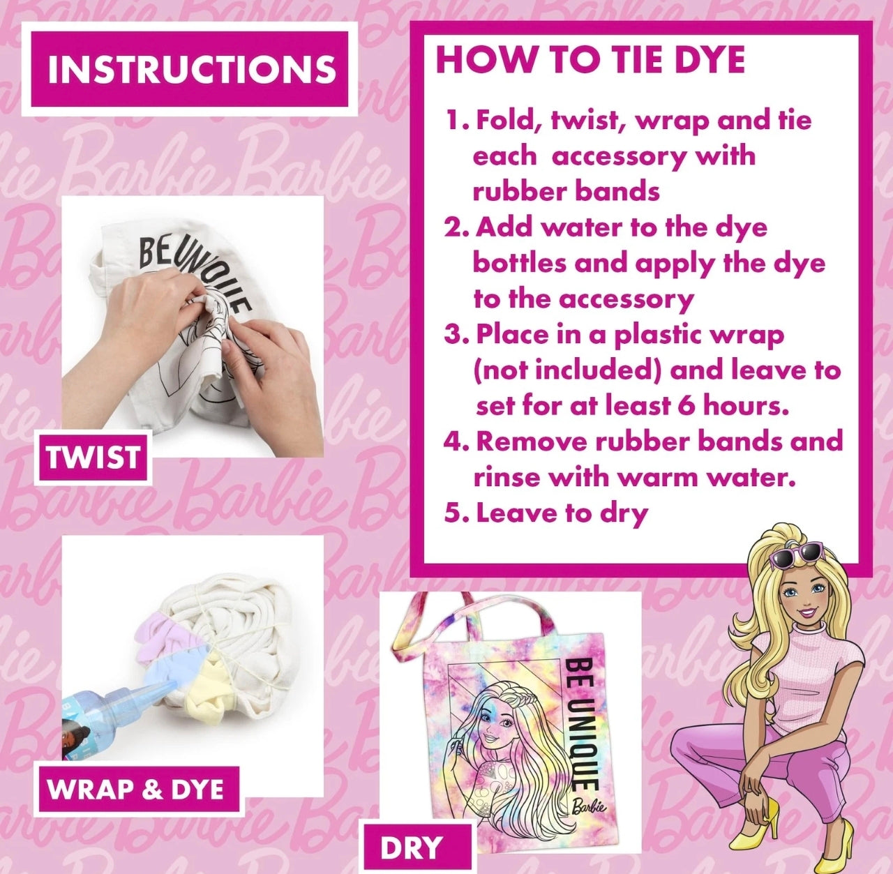 Be Unique Girls Tie Dye Kit